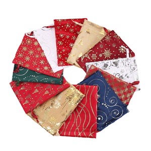 QIAN LI Christmas Velvet Gift Bags 15x20cm 10x15cm 13x18cm Hot Stamping Festival Gift Packaging - Product Image 4