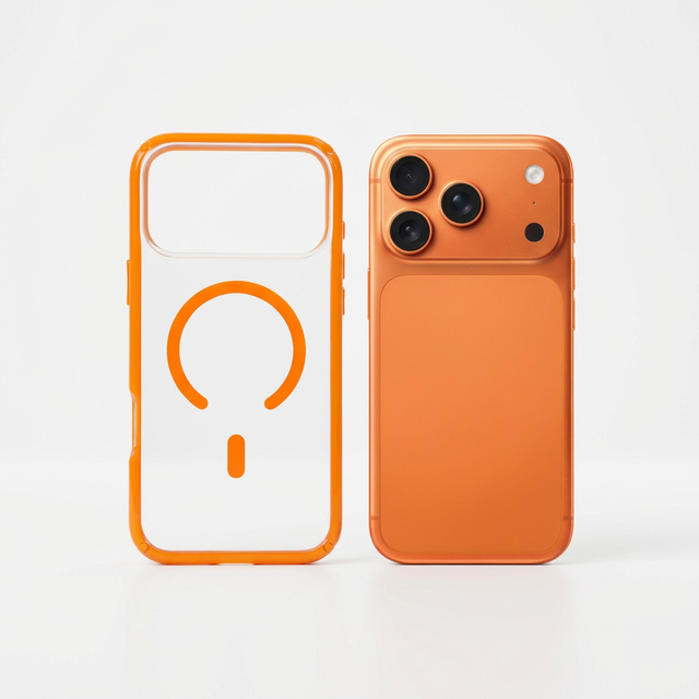 Wholesale Custom Clear Transparent Orange Waterproof Shockproof Magnetic Mobile Phone Cases for Iphone 17 16 15 14 13 12 Pro Max
