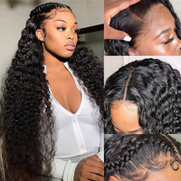 Perruque bouclée crépue en cheveux humains, avec dentelle HD frontale, sans colle, pré-épilée, en cheveux vierges brésiliens pour femmes noires