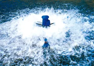 Elektrikli gölet havalandırma yüksek güç ile paslanmaz/plastik çark yüzen yüzey havalandırıcı