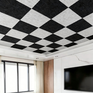 Paneles Acústicos Modernos de Fibra de Poliéster 100%, Precio de Fábrica, Decoración de Pared Absorbente de Sonido para Gimnasios y Salas, <span class=keywords><strong>Aislamiento</strong></span> Acústico - Product Image 5