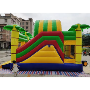 Maison gonflable commerciale de rebond de PVC d'alligator pour des enfants comportant des châteaux et des glissières de glissière - Product Image 5