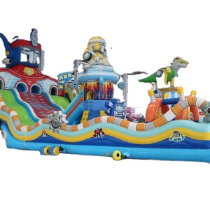 Casa inflable gigante para niños y tobogán para parque acuático, equipo de alquiler perfecto para fiestas, castillo inflable - Product Image 1