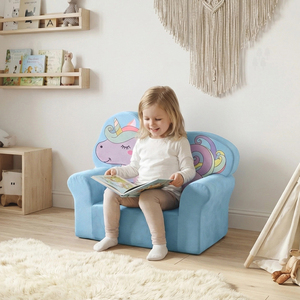 Canapé-lit pour bébé <span class=keywords><strong>licorne</strong></span>, <span class=keywords><strong>fauteuil</strong></span> doux en <span class=keywords><strong>mousse</strong></span> à mémoire de forme, confortable et ergonomique pour enfants - Product Image 2
