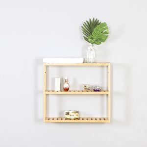 Estantes Colgantes de Bambú Ajustables de 3 Niveles, Organizador Multifuncional de Pared para Cocina y Baño - Product Image 2