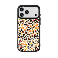Coque de téléphone AG Feeling Black Edge avec motif léopard doré pour iPhone 17, 17 Pro Max, 16 Pro, 15 – Coque magnétique