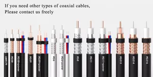 Toptan 18Awg 2300Mhz F tipi konnektör güvenlik kamerası kablo Rf koaksiyel kablolar Rg6 F F