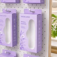 Boîte en papier personnalisée à faible coût avec fenêtre pour l'emballage de produits vibrants pour adultes, avec trous de suspension intégrés et impression couleur