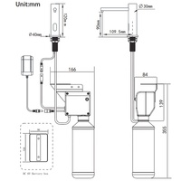 Distributeur de savon liquide/mousse automatique en laiton à capteur laser sans contact, volume réglable, pour salle de bain d'hôtel