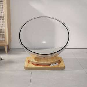 Casa transparente para gatos, muebles para gatos de espacio pequeño, <span class=keywords><strong>cama</strong></span> de cápsula para mascotas antiarañazos, <span class=keywords><strong>nido</strong></span> de cápsula espacial con patrón sólido - Product Image 6