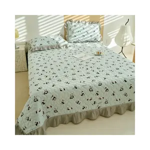 مجموعة ملايات سرير مريحة من القطن مجموعة ملايات غطاء سرير من القطن للأطفال بتصاميم كرتونية