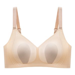 Prix d'usine Soutien-gorge sans couture en forme d'oreilles de lapin, léger, sans armatures, une pièce, en soie glacée, couvrant entièrement la poitrine, anti-affaissement - Product Image 1