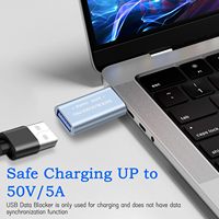 USB-A Datenblocker 2er-Pack Schnellladungs-AC-Adapter für Laptop & Mobiltelefon Anti-Juice-Jacking Sicheres Laden