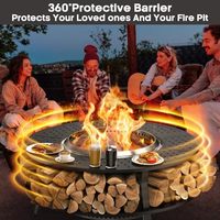 Brasero en métal robuste pour les passionnés de jardinage européens et américains, avec support à bois intégré, idéal pour les fêtes en extérieur