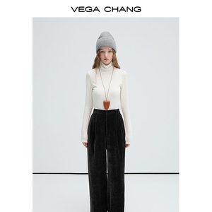 VEGA CHANG <span class=keywords><strong>Berserk</strong></span> – Nouveauté Automne 2026 – Pantalon Trompette Femme en Velours Style Pyjama – Vintage, Taille Haute Élastique, Coupe Cheville - Product Image 6