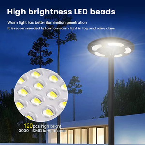 ไฟสวนโซลาร์เซลล์ดีไซน์ใหม่ อลูมิเนียม กันน้ำ IP65 LED 30W ปรับความสว่างได้ สำหรับสวน ถนน บ้าน ใช้ภายนอกอาคาร รุ่น SG670 - Product Image 5