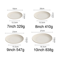 Assiettes en céramique blanches personnalisées avec logo pour la restauration, vaisselle en porcelaine pour usage domestique, assiettes à pâtes, vaisselle de table pour hôtels