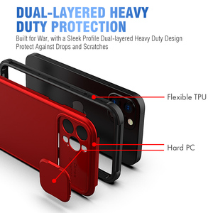 2 en 1 TPU PC casos deslizante cubierta de la Lente de la cámara del teléfono móvil Para funda Para <span class=keywords><strong>Xiaomi</strong></span> Redmi Nota 10 9 9S 8 Pro Max 9A <span class=keywords><strong>9C</strong></span> - Product Image 4