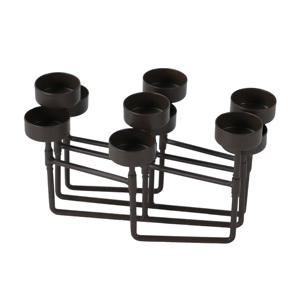 Support de bougies chauffe-plat pliable en métal géométrique moderne à 10 têtes pour centre de table de mariage - Vente en gros - Product Image 3