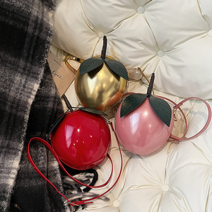 Mini Crossbody <strong>Bag</strong> for Women <strong>Red</strong> Apple Shape Design Fun Creative Handbag Women Purse Cute Lady Girls Pu Leather <strong>Phone</strong> <strong>Bag</strong> Casual - Product Image 3