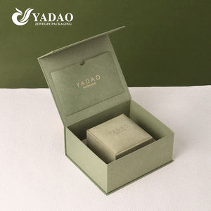 YADAO Wholesale Customized Logo Green Magnetic Paper <strong>Jewelry</strong> Gift <strong>Box</strong> Package with Octagonal <strong>Velvet</strong> <strong>Jewelry</strong> <strong>Box</strong> Inner POPULAR - Product Image 1