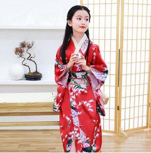 Robe de kimono traditionnelle japonaise pour filles Ecowalson, robe de yukata en satin de soie de luxe, robe de bain orientale avec <span class=keywords><strong>obi</strong></span> - Product Image 2
