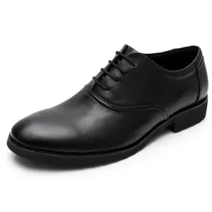 공장 도매 뜨거운 판매 남성 정품 가죽 전문 관리자 안전 신발 호텔 직원 은행 직원 신발