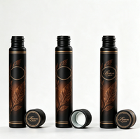 Tubes en verre avec logo personnalisé, avec bouchon à vis CRC anti-enfants, flacons en verre transparents pour l'emballage de fleurs séchées, flacon de stockage vide
