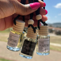 Flacon de parfum de luxe vide pour voiture 10ml/8ml en verre carré avec bouchon à vis