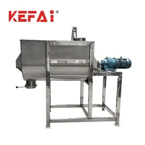 Kefai ngang đôi Ribbon Mixer thép không gỉ Máy xay sinh tố mái chèo xoắn ốc vít Mixer