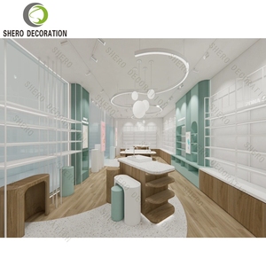 High End Cosmetic Shop Decoration Ideas Customized Eco-Friendly <b>Makeup</b> Counter Display <b>Makeup</b> Stand For Cosmetic Showcase - Product Image 2