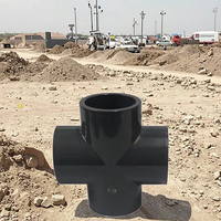 Venta directa de fábrica de alta calidad DIN estándar 1/2 pulgadas UPVC 4 vías accesorios de PVC Junta cruzada instalación de tuberías 4 vías en T Dn15 fundición