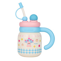 Haute valeur mignon dessin animé nouveau fruit Tube d'aspiration tasse poignée Portable pour filles tasse d'eau conservation de la chaleur stockage à froid Camping