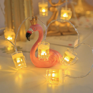 Beer Shaped Plastic <b>Battery</b> Operated LED String Fairy <b>Lights</b> for <b>Indoor</b> Night Club Bar Counter Party Decor - Product Image 2