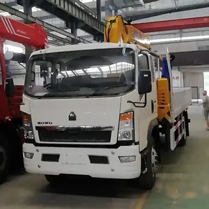Sinotruk Howo Rhd/Lhd 4X2 10 Ton Vrachtwagen Met Kraan Vrachtwagen Gemonteerde Kraan Voor Verkoop