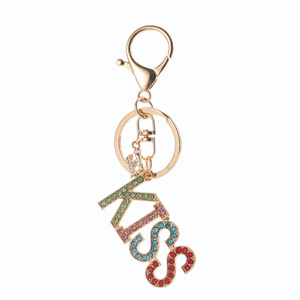 Porte-clés en métal écologique en alliage de zinc émaillé, personnalisé en usine, motif KISS pour HIPHOP, breloque de sac, accessoires DIY - Product Image 5