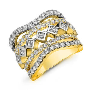 Bague en diamant F290 en or jaune, diamants naturels taille princesse, bijoux de mariage pour femmes, couleur G - Product Image 2