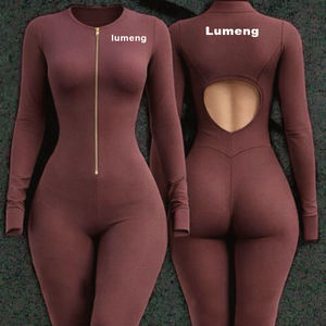 Mono Deportivo Personalizado para <span class=keywords><strong>Mujer</strong></span>, Color Sólido, Ajustado, para Yoga, Gimnasio, Fitness, Levanta Glúteos, para Entrenamiento - Product Image 3