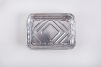 Barquettes de cuisson rectangulaires en aluminium avec couvercle en plastique, en papier, résistantes au four, pour poulet rôti et barbecue