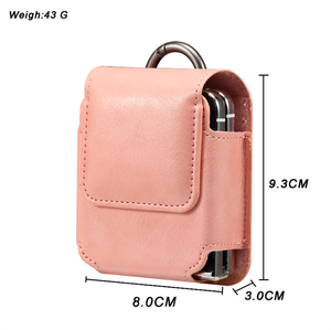 Funda de Cuero Vintage de Color Sólido para Samsung Galaxy Z Flip 8 7 6 5 4 3, Funda de Cintura para Uso Diario y Viajes al Aire Libre - Product Image 5