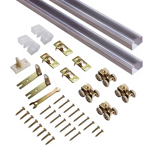 WEKIS Meilleures ventes : Quincaillerie pour portes coulissantes dissimulées, rail pour porte de grange intérieure, design moderne mi-siècle, kits de cadre de porte escamotable pour cuisine - Product Image 3