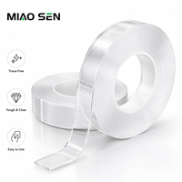 Cinta Adhesiva Transparente de PE Nano de Doble Cara, Bajo Ruido, Impermeable, Ecológica, en Rollo, Venta al Por Mayor, Suministro de Fábrica