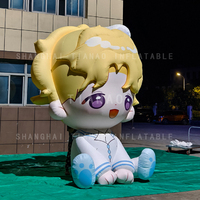 Dessin animé humain gonflable de poupée gonflable de fille de fille gonflable pour la décoration ou la publicité ou les événements