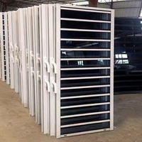 Fenêtre en aluminium à persiennes, à lames, à sécurité renforcée, à verre résistant aux ouragans