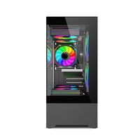 AntarcChill High Quality Mini Gaming Computer Case New Style Tempered Glass Small Pc Gaming Computer Cases Micro ATX PC Case