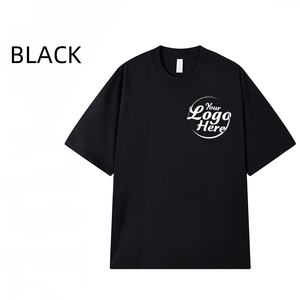 Camiseta de hombro suelto de algodón puro peinado de 230G Premium con diseño de estampado y bordado Camiseta de alta calidad - Product Image 6