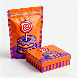 Logo tùy chỉnh in 3.5G 7g Mylar túi nhôm bao bì Mylar túi kẹo Cookie Snack với hộp - Product Image 4