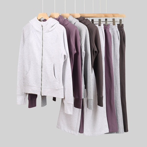 Completo Sportivo Personalizzato da Donna 2026: Set Due Pezzi Slim-Fit <span class=keywords><strong>con</strong></span> <span class=keywords><strong>Cerniera</strong></span> Dorata, Pantaloni e <span class=keywords><strong>Felpa</strong></span> <span class=keywords><strong>con</strong></span> Cappuccio, Abbigliamento Casual - Product Image 6