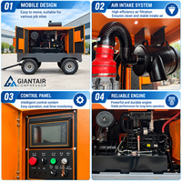 Compresseur d'air industriel portable à vis diesel GaintAir 7bar 8bar 12bar pour l'exploitation de plateformes de forage minier et les outils électriques