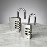 Cadenas à combinaison en aluminium avec cadran en laiton 30-40mm, roulement à billes, étanche IP65, service personnalisé, usine OEM ODM, blanc